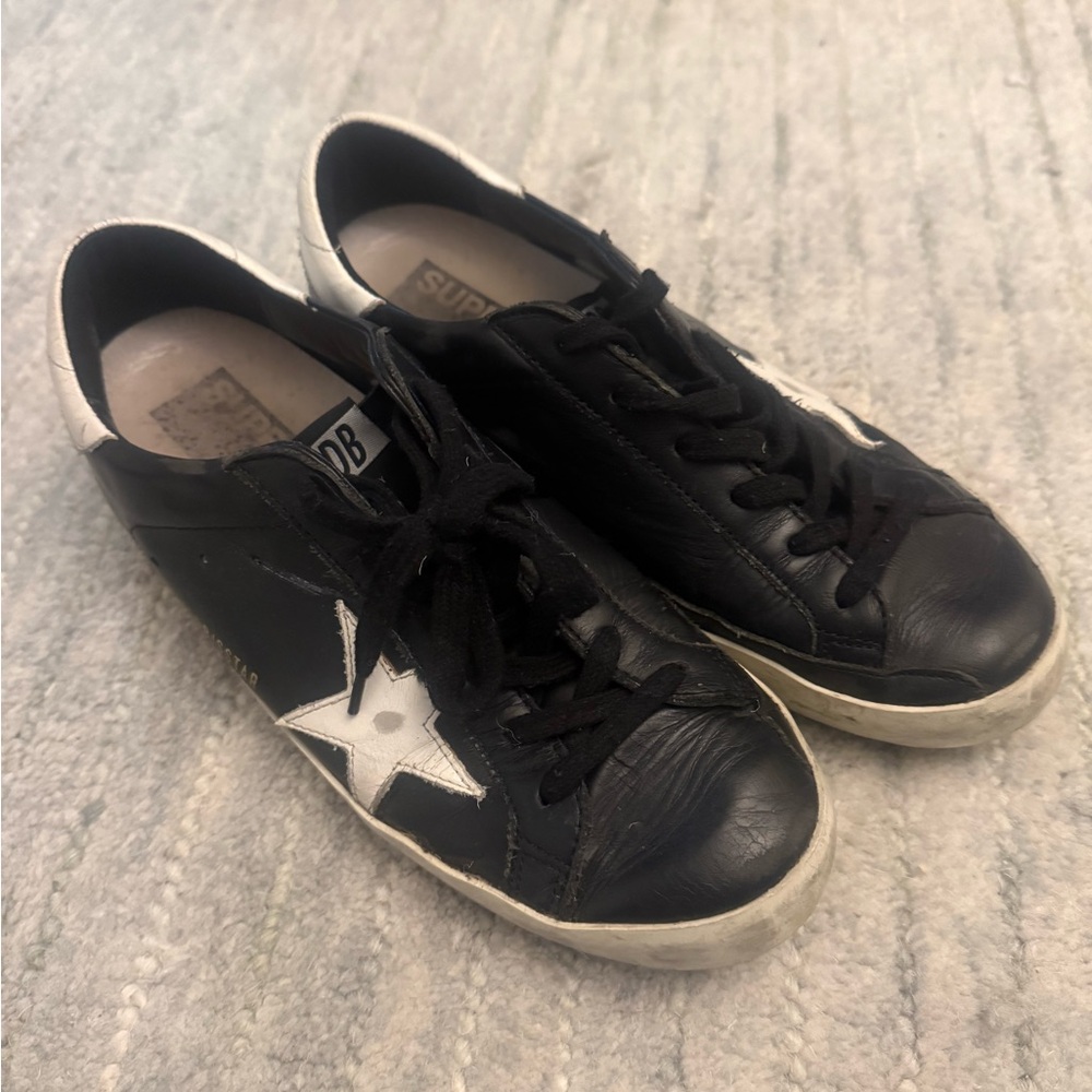 Golden Goose Black Superstar Sneakers - Picture 5 of 5